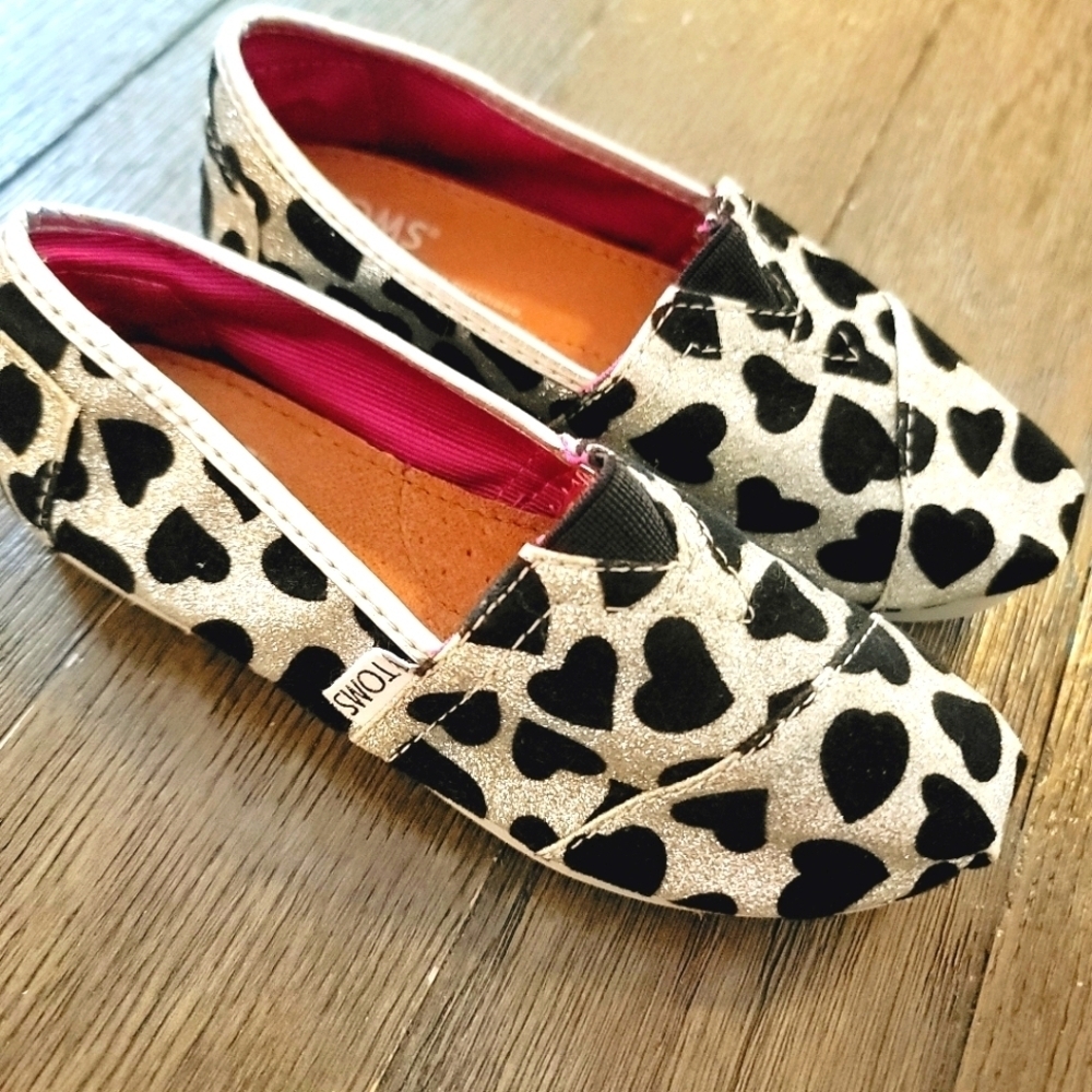 Toms Glitter Heart Shoes 12